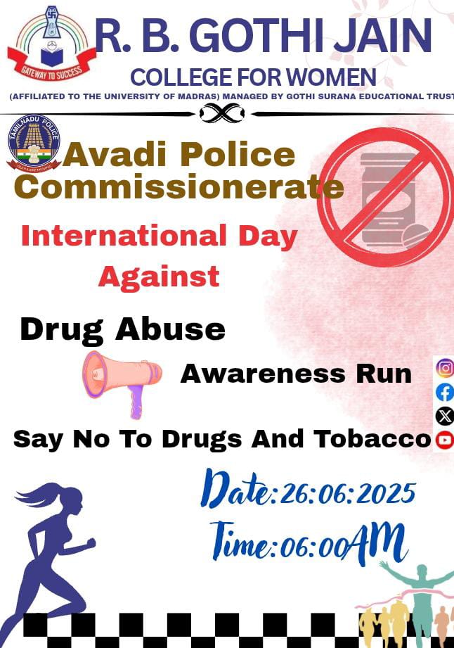 INTERNATIONAL DAY AGAINST DRUG ABUSE AWARENESS RUN - 2025